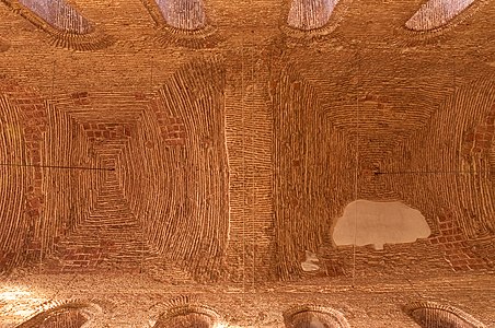 The vaulted nave of Hagia Sophia Church in Sofia.