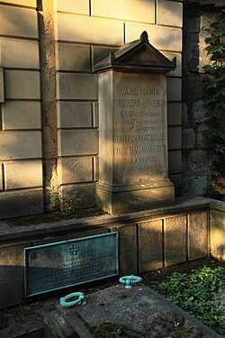 Grabstein Carl von Webers, Dresden (Quelle: Wikimedia)
