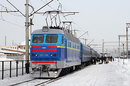 Old Electric locomotive Škoda ChS4-109