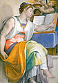 Michelangelo's Erythraean Sibyl from the Sistine Chapel ceiling, after restoration