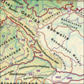 Ausschnitt östliche Mittelgebirge