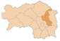 Location of the Weiz district within Styria