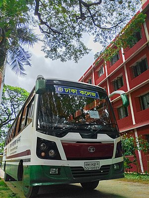 There are eight buses to transport students from different areas of Dhaka city and Gangchil bus is one of them.