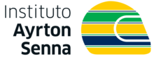Logo van de Ayrton Senna Foundation met het logo van Senna's helm.