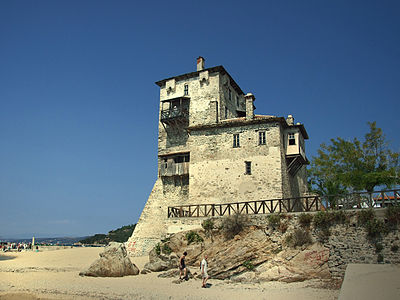 The Old Byzantine Tower in Ouranopolis.