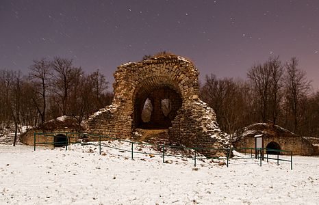 Ruin under the moonlight.