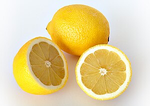 A yellow lemon