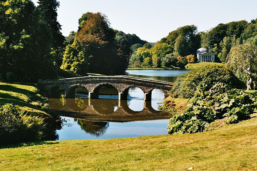 Exemple de jardin anglais à Stourhead, au sud de Bristol.