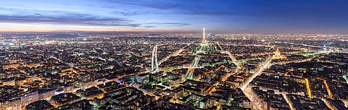 Panorama of Paris, from Montparnasse Tower