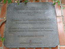 Institut Frances de Barcelona 03 Placa ve Pierre Deffontaines.JPG