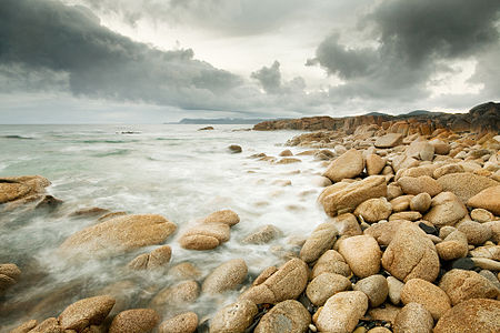 Seascape at Friendly Beaches, Freycinet Peninsula, Tasmania, Australia