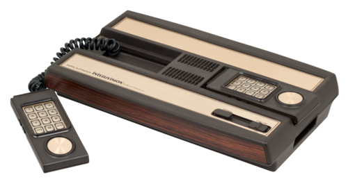 The Intellivision, a second generation video game console released in 1979 by Mattel Electronics.