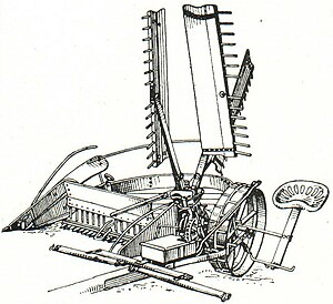 5. Mähmaschine mit Ablegevorrichtung.