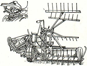 6b. Bindenadel. 6a. Mähmaschine mit Bindevorrichtung